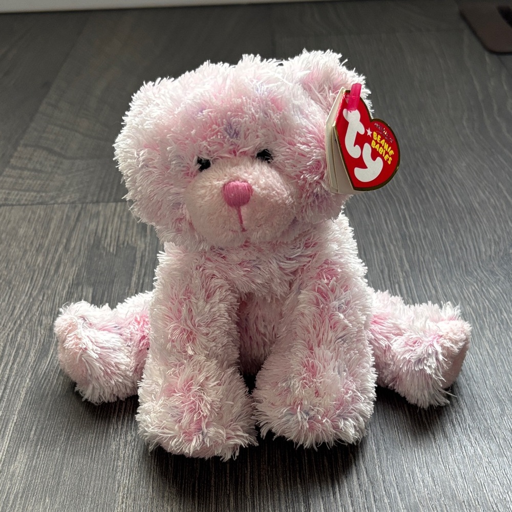 Ty Pink Beanie Babies Pink Ticklish Plush Collectable